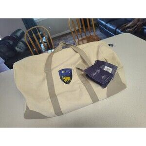 California Design Den Duffel Carryall Tote Bag Off White Bear Logo New With Tags